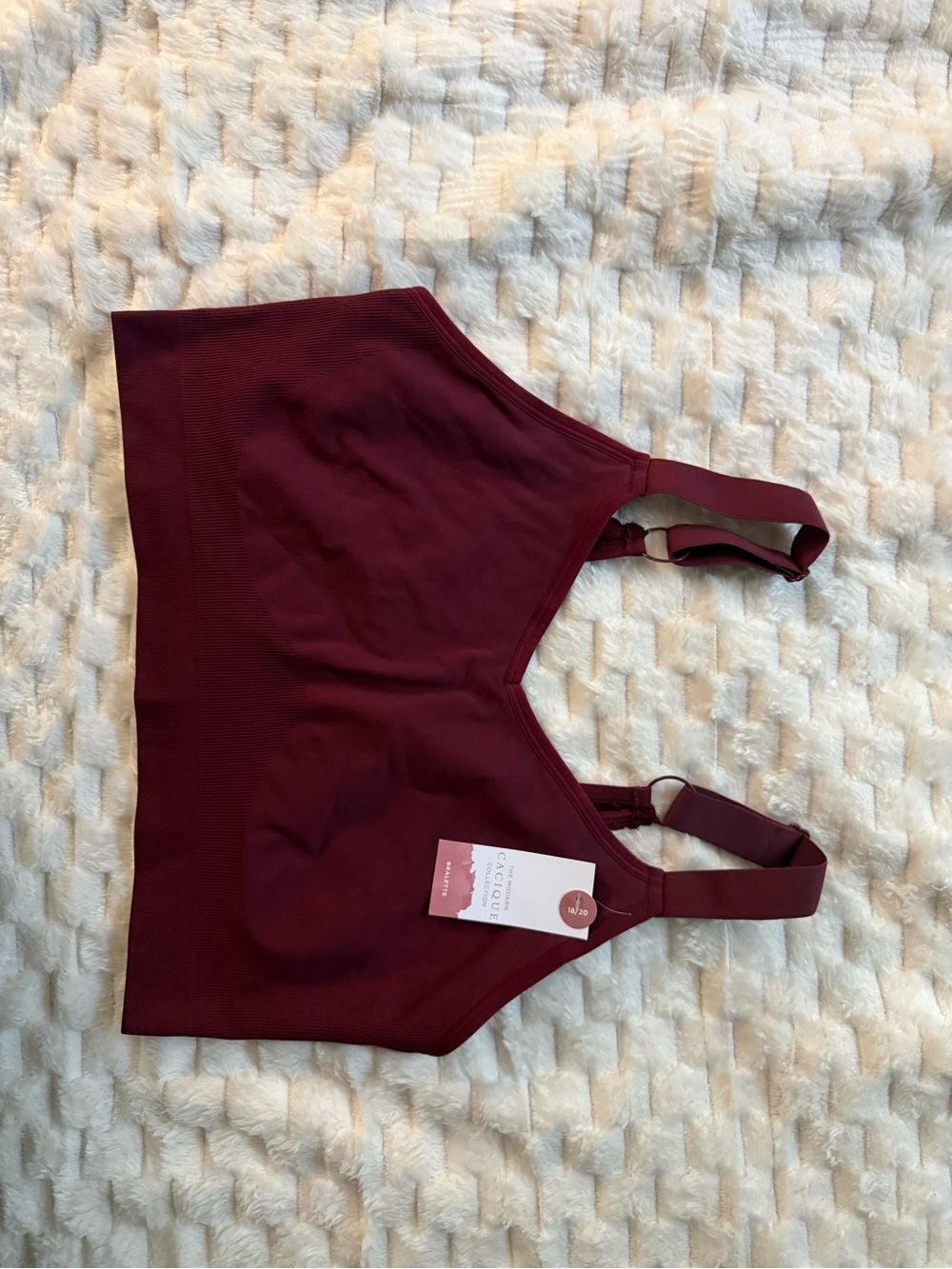 Cacique Lane Bryant Seamless Burgundy bralette